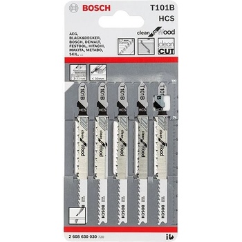 Bosch pílový list , typ T 101 B, pre priamočiare píly, 5 ks