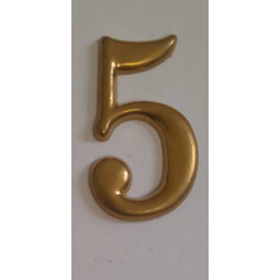 Číslice 5 cm zlatá