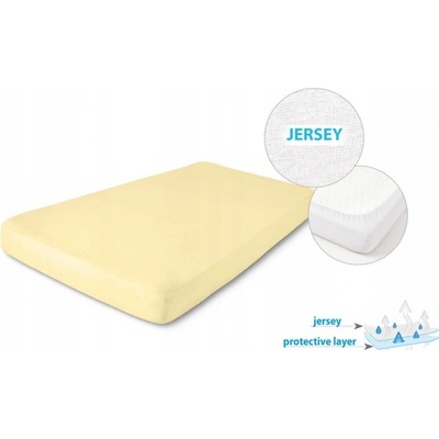 BabyMatex Nepromokavé prostěradlo jersey krémové 70x140