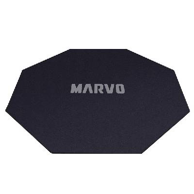 MARVO Herní, podložka pod křeslo, Marvo, GM02, 1100 x 1100 x 2 mm, černá, protiskluzová