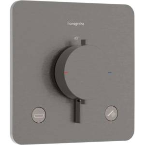 Hansgrohe Ecostat Comfort Q - Термостатичен смесител за вграждане, за 2 уреда, матиран черен хром 33717340 (33717340)