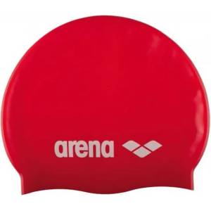 Arena плувна шапка arena classic silicone cap червен