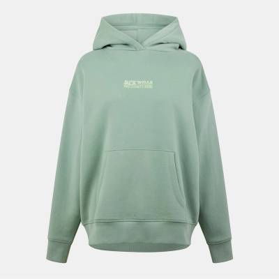 Jack Wills Суичър Jack Wills Women's JW Embroidered Logo Hoodie - Iceberg Green