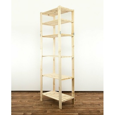 Wamar Sosenka Drevený regál Maxi 6M 230 x 80 x 50 cm borovica