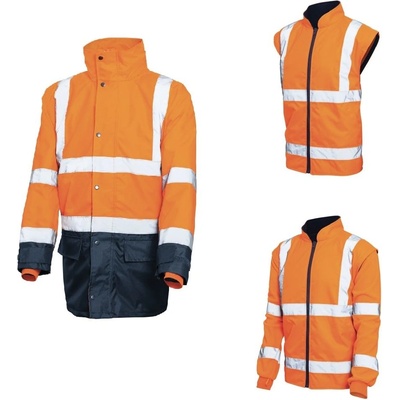 Active Gear Дълго яке/Парка, Reflect HV, 5в1, Оранжево/Тъмносиньо (HVREFOL)