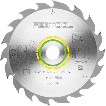 Festool 500458 Standardní pilový kotouč 160x1,8x20 W18 Festool-spotřební mat.