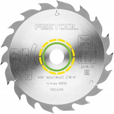 Festool 500458 Standardní pilový kotouč 160x1,8x20 W18 Festool-spotřební mat.