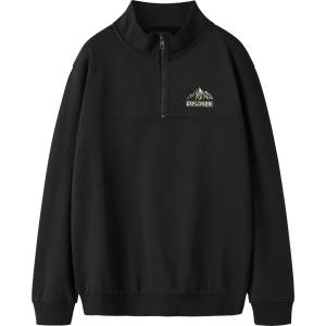 NAME IT Детски пуловер Name it Kid's L/S Sweat Half Zip Jumper - Black - размер 146/152 (EU) (704-6364-0112)