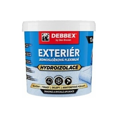 Hydroizolace jednosložková EXTERIÉR, Den Braven 5 kg (kbelík) modrá, balení 1 ks