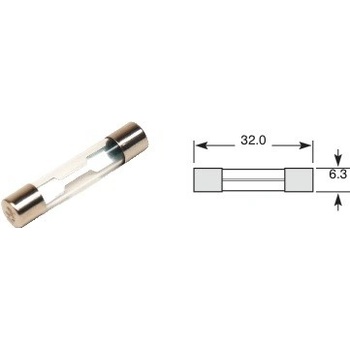 Pojistka skleněná 20A - 6,3 x 32