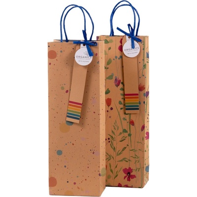 Darčeková taška na fľašu set 2 ks Artebene Wild Flowers Sprinkles