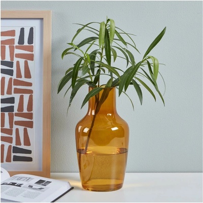 | Eglo 421223 - Sklenená váza SIRANANA 25x13,3 cm žltá/dymová | 421223