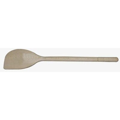 vařečka oválná s rohem 35cm dřev.