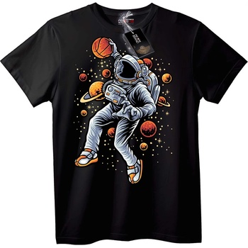 NOONEBRAND Тениска Астронавт Баскетбол в Космоса - 2XL, White
