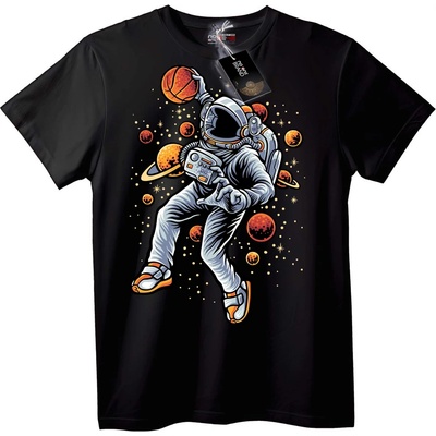 NOONEBRAND Тениска Астронавт Баскетбол в Космоса - 2XL, White