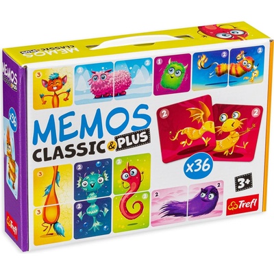 Trefl Настолна мемори игра Memos Classic&plus - Сладки чудовища - Детска (2273)