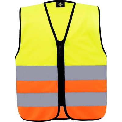 Korntex vesta KWRX Aalborg bezpečnostní dětská reflexní hi vis yell žltá fluorescent/oranžová fluorescent