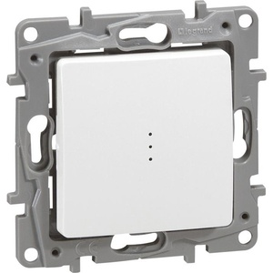 Legrand Девиаторен ключ с индикация и лампичка без крачета 16A 230W 3mA цвят бял Niloe - 664716 (664716)