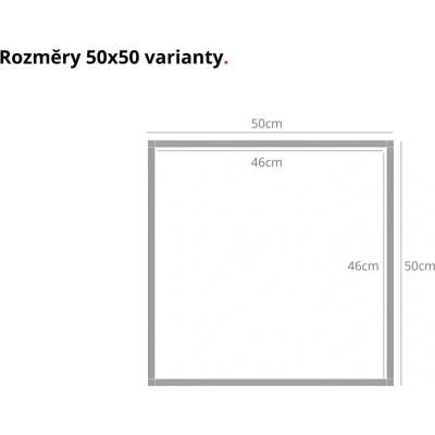 Kompletní Plastový Jednostranný LED Reklamní Panel Logo s Ostrými Rohy a Potiskem Výroba na Míru Výběr Variant Varianta: 50x50cm + potisk