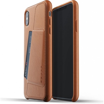Pouzdro MUJJO Full Leather Wallet Case iPhone XS Max - žlutohnědé