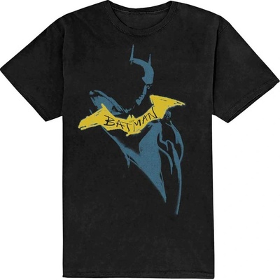 DC Comics tričko The Batman yellow Sketch čierne