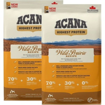 ACANA Wild Prairie Recipe 2 x 11, 4 кг