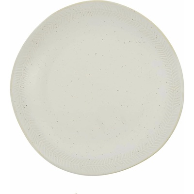 House Doctor Kameninový talíř Serve Off-white Ø 26,5 cm, krémová barva, keramika