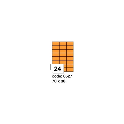 Rayfilm R0133 fluo oranžové etikety 70x36mm 100 listů