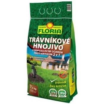 Agro FLORIA Trávníkové hnojivo s odpuzujícím účinkem proti krtkům 7,5kg