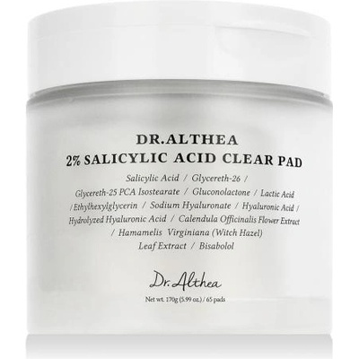 Dr. Althea 2% Salicylic Acid Clear Pad почистващи тампони за проблемна кожа със салицилова киселина 65 бр