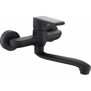 INVENA Кухненски смесител Invena Siros матово черно с въртящ се чучур (BC-90-004-A)