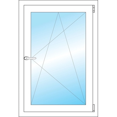 OKNA HNED Plastové okno 63x93 cm (630x930 mm) bílé otevíravé a sklopné pravé