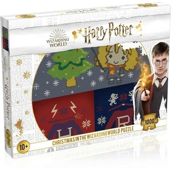 Winning Moves Пъзел Winning Moves - Хари Потър и Коледата в омагьосания свят, 1000 части (WM01534)