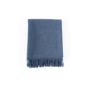 Interblanket Луксозно Одеяло От 100% Бейби Алпака Вълна - Син Цвят | 130×180 См, 500 Г