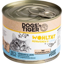 Dogsn Tiger Adult Cat kuracie a losos 6 x 200 g