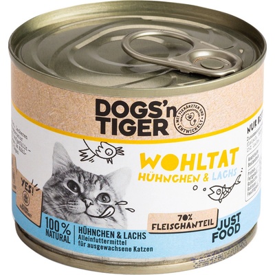 Dogsn Tiger Adult Cat kuracie a losos 6 x 200 g