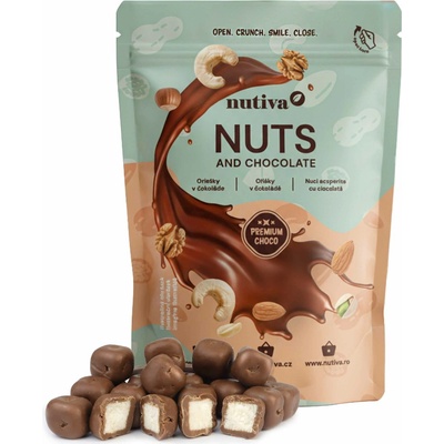 NUTIVA Kokosové kocky v mliečnej čokoláde 200 g