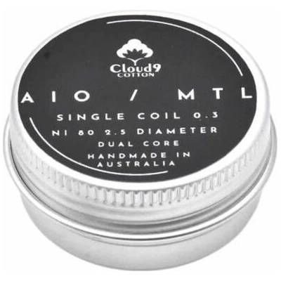 Cloud 9 Předmotané spirálky AIO / MTL Ni80 0,3 ohm 2ks