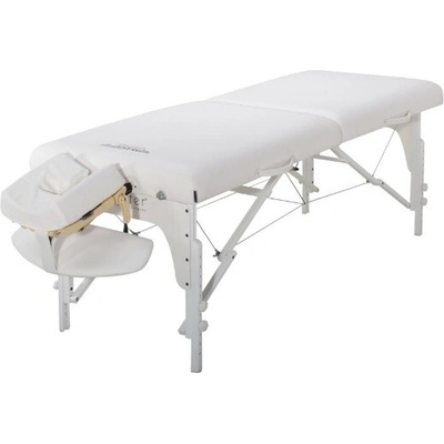 Master Massage Skladacie drevené ležadlo Montclair Barcelona - biele