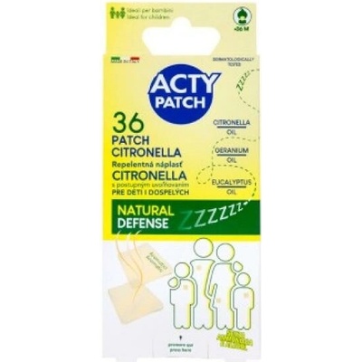 ActyPatch Repelentní náplast Citronella s postupným uvolňováním 36 ks