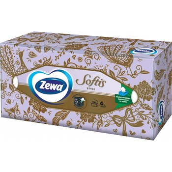 Zewa Softis Style Box papierové vreckovky 4-vrstvové 80 ks