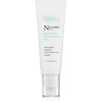 Nacomi Next Level Dermo лек крем против акне, регулиращ образуването на себум 50ml