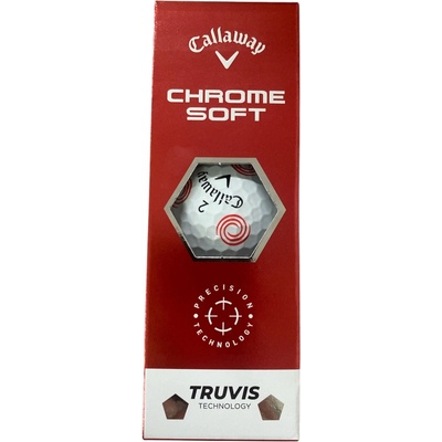 Callaway Chrome Soft Truvis Odyssey bílé 3 ks