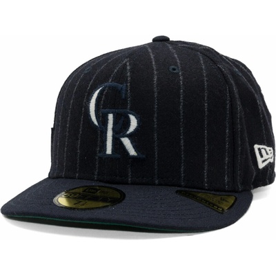 New Era MLB Moon Cooperstown 59FIFTY Colorado Rockies White And Navy Pinstripe