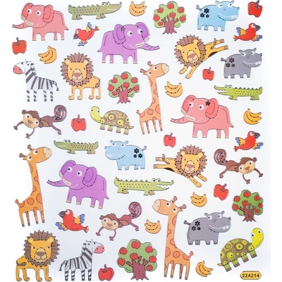 DP Craft STICKERS - ZOO, 48 PCS