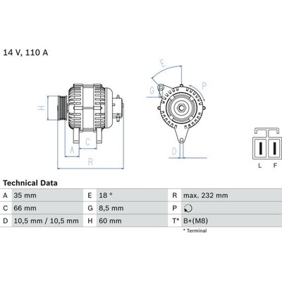 generátor BOSCH 0 986 048 301