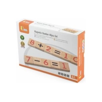 VIGA - Комплект дървени магнитни цифри и знаци (50591)