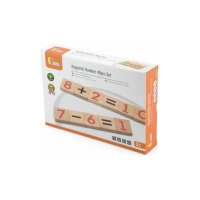 VIGA - Комплект дървени магнитни цифри и знаци (50591)