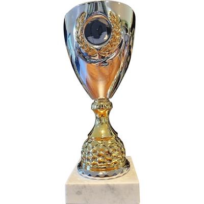 Kovový pohár Zlatý Výška: 30 cm