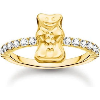 Thomas Sabo Пръстен Thomas Sabo x HARIBO Mini Red Goldbear Zirconia 18k златно покритие EU56 (TR2504-414-14-56)